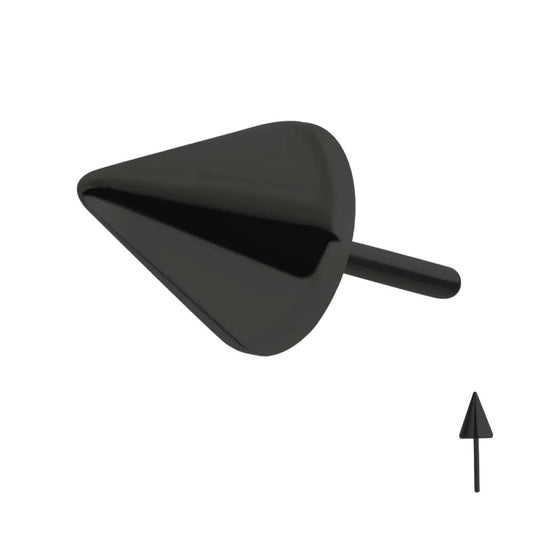 Spike 24kt Black PVD 4mm Base Threadless Top