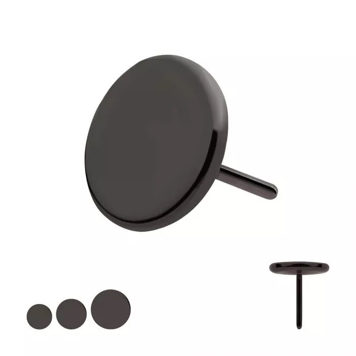 Flat Disk Black PVD Threadless Top