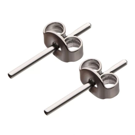 Poste de oreja trasera de mariposa de titanio de 20 g