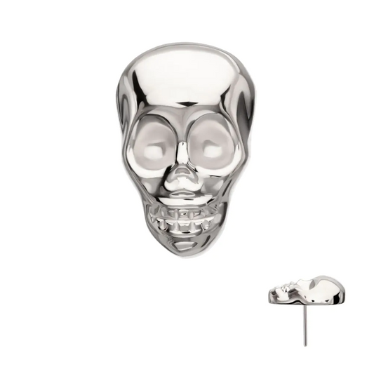 3D Skull Titanium Threadless Top