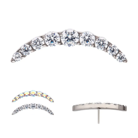 9 Cluster Crescent Titanium Threadless Top