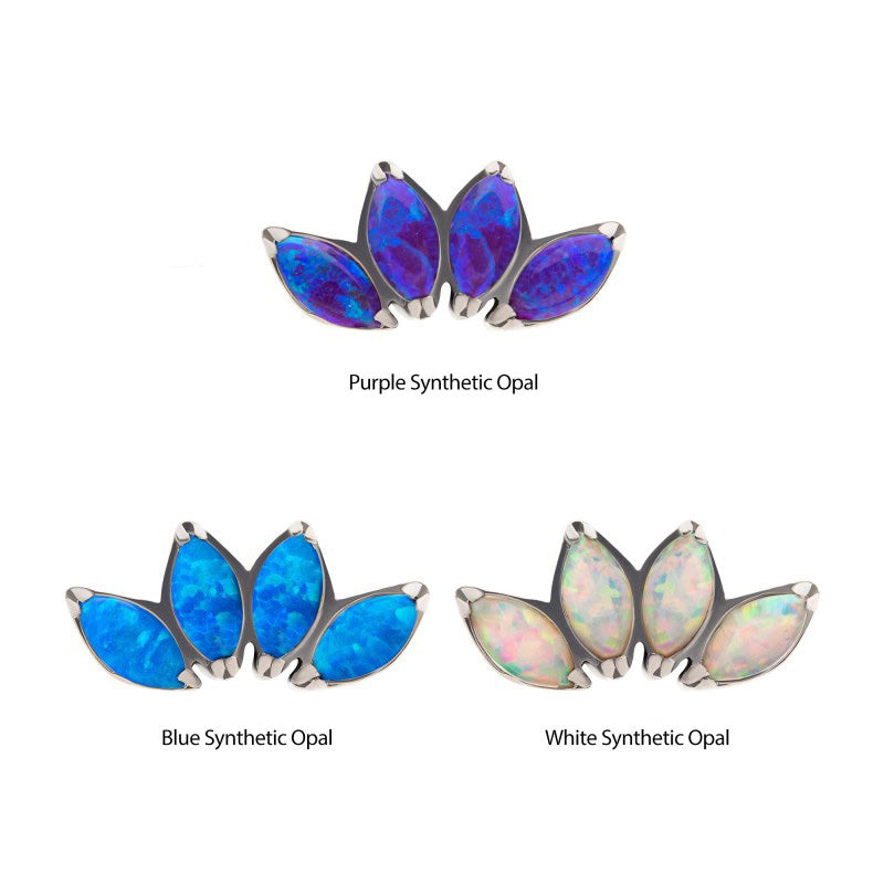 4 Marquise Opal Prong Set Threadless Top