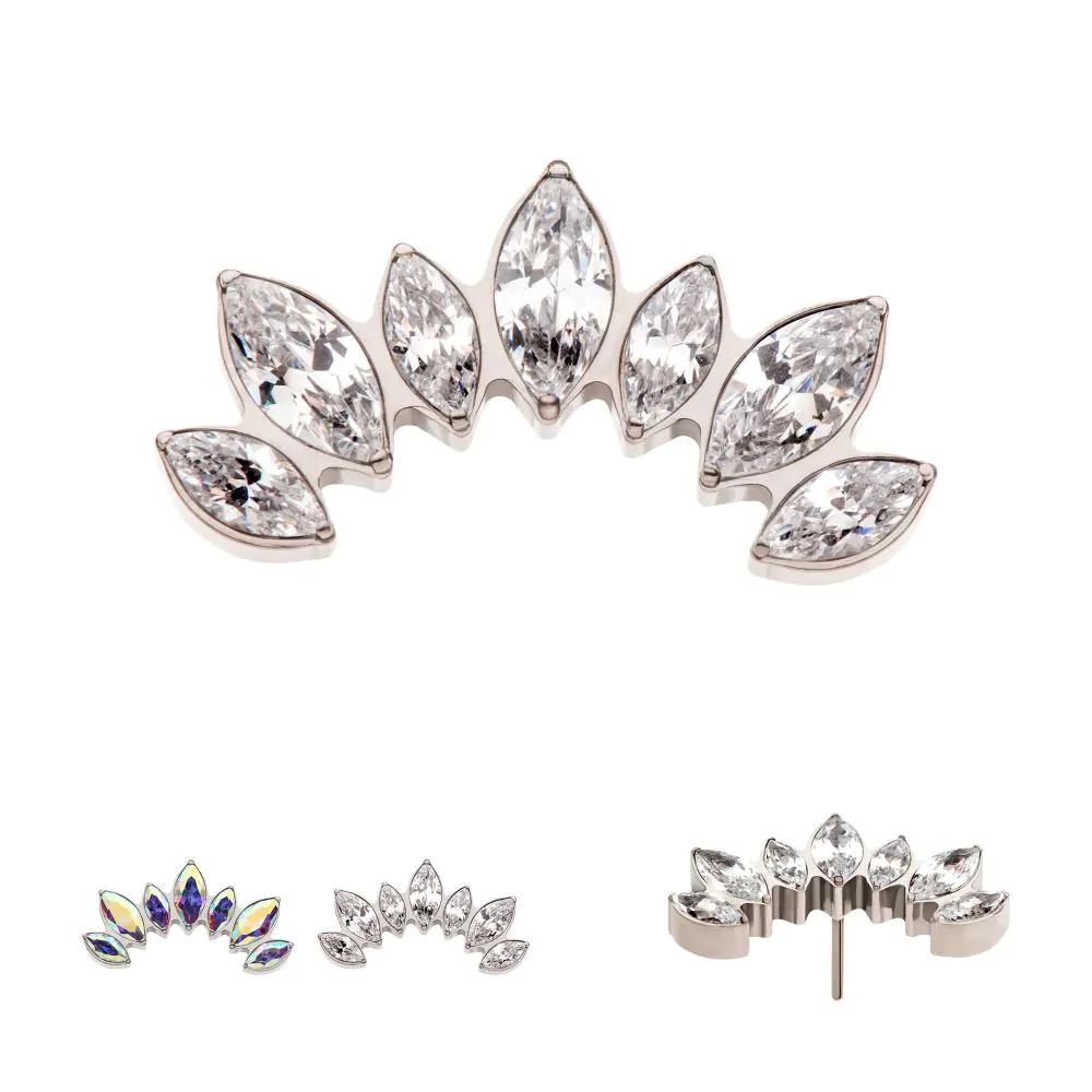 Marquis Fan 7 CZ Threadless Top