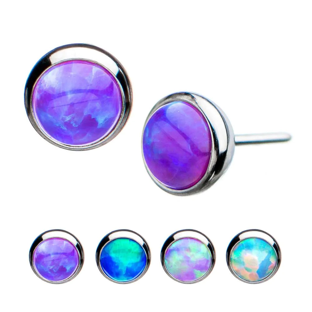 Dessus opale sans fil en titane