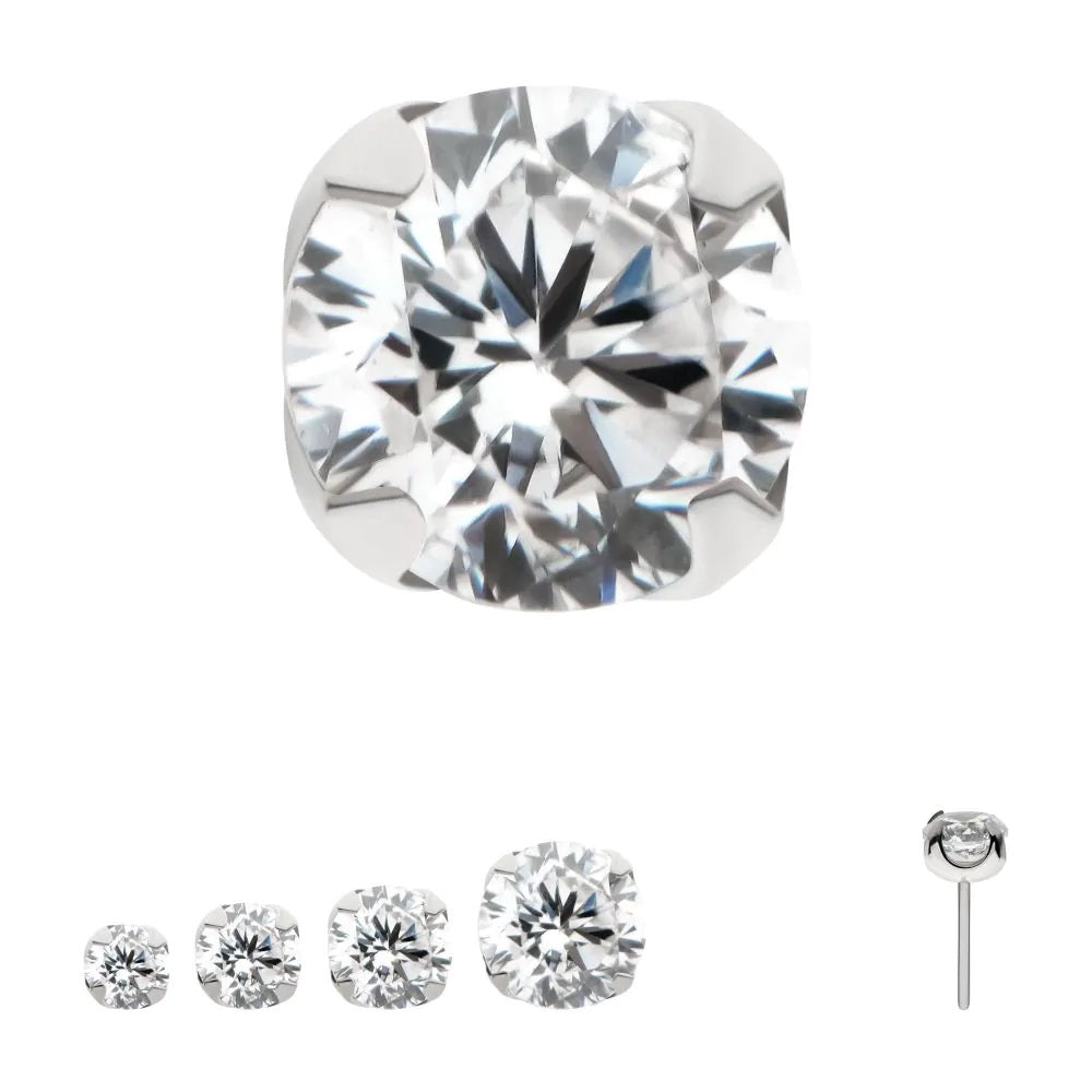 Dessus sans fil avec pierres précieuses à broches arrondies