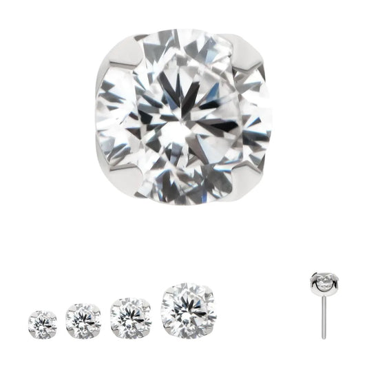 Rounded Prong Gem Threadless Top