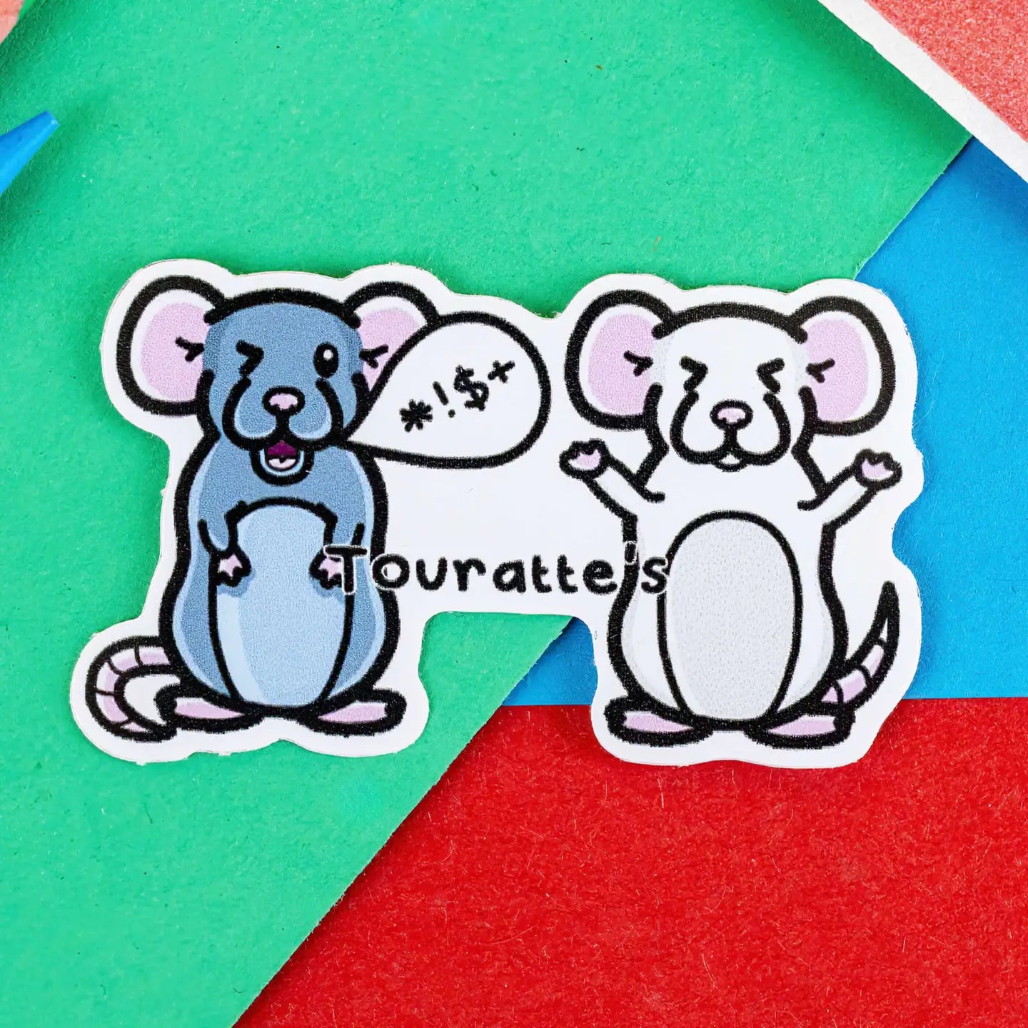 Touratte's Rat Sticker - Tourette's Syndrome