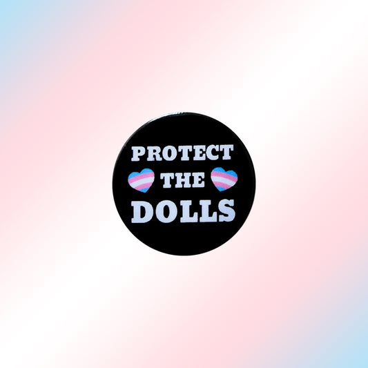 Trans Heart Protect The Dolls Pin