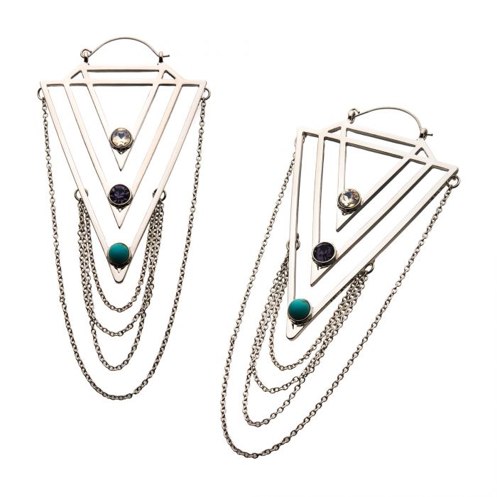 Triangle Chains And Gems Plug Hanger