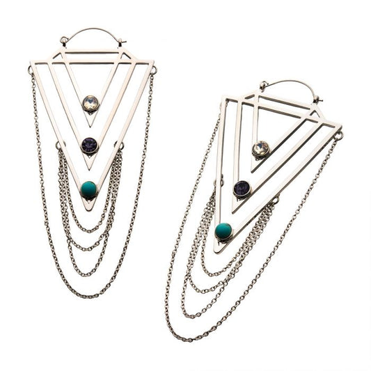 Triangle Chains And Gems Plug Hanger