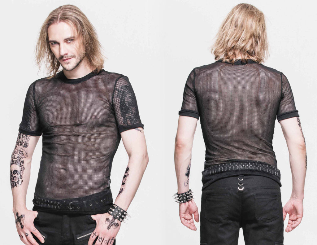 Punk Mesh Tshirt Plus Size