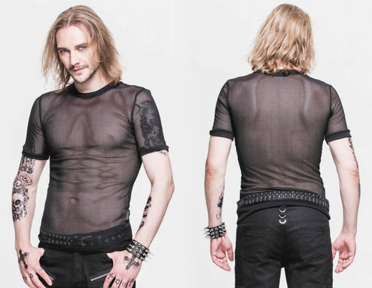 Punk Mesh Tshirt Plus Size