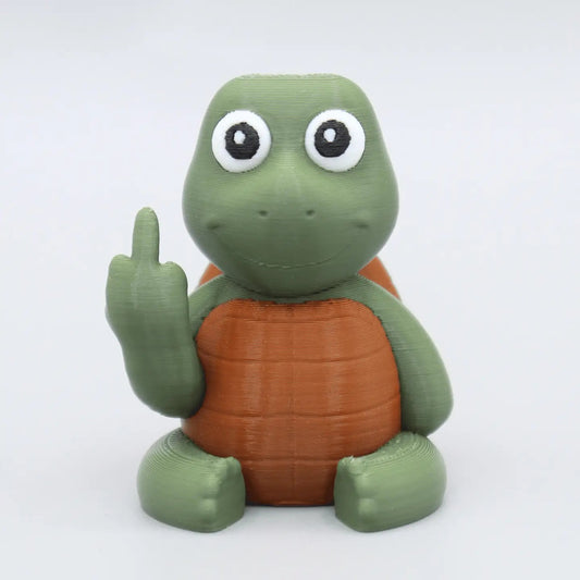 Turtle Middle Finger Figurine