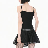 Spiderweb Lace-Up Corset Top