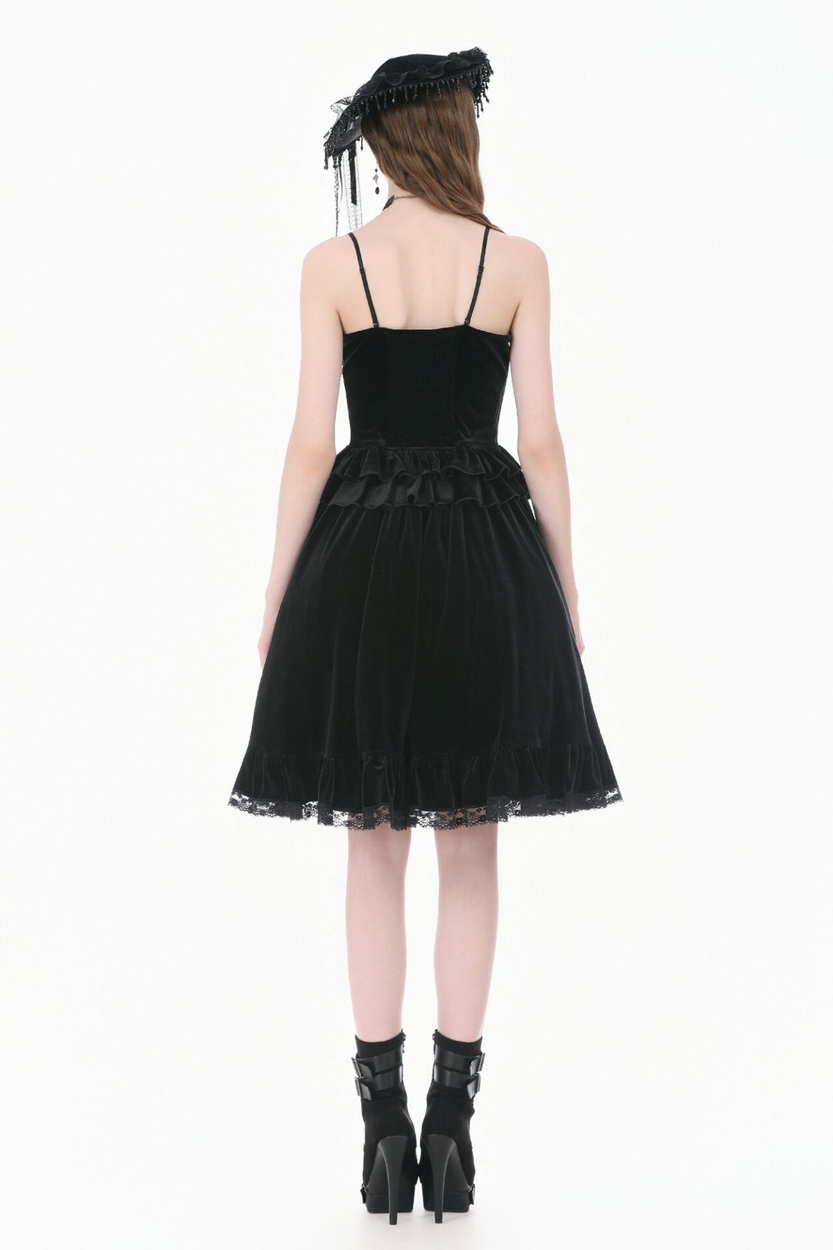 Lace Trimmed Top With Ruffles