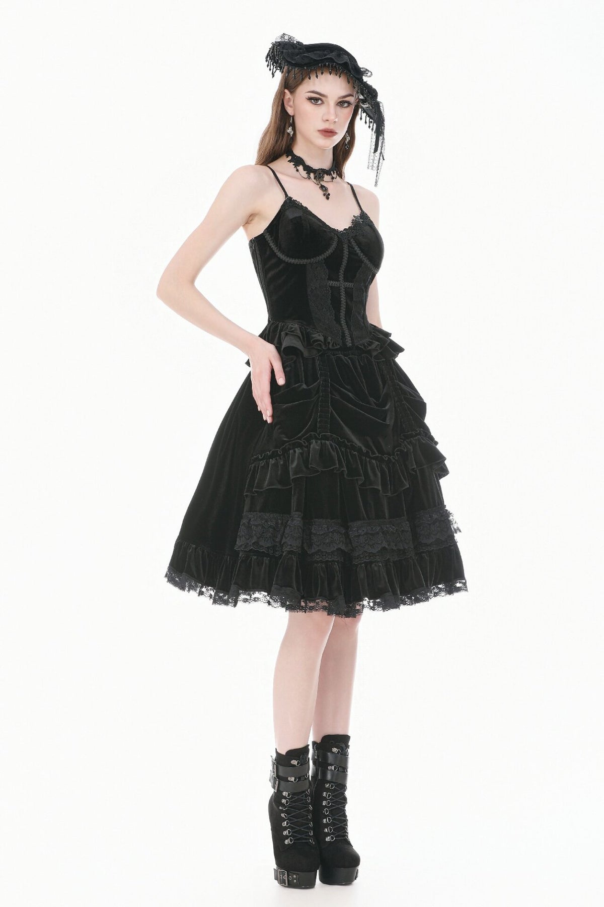 Lace Trimmed Top With Ruffles