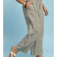 Plus Striped Wide-Leg Pants