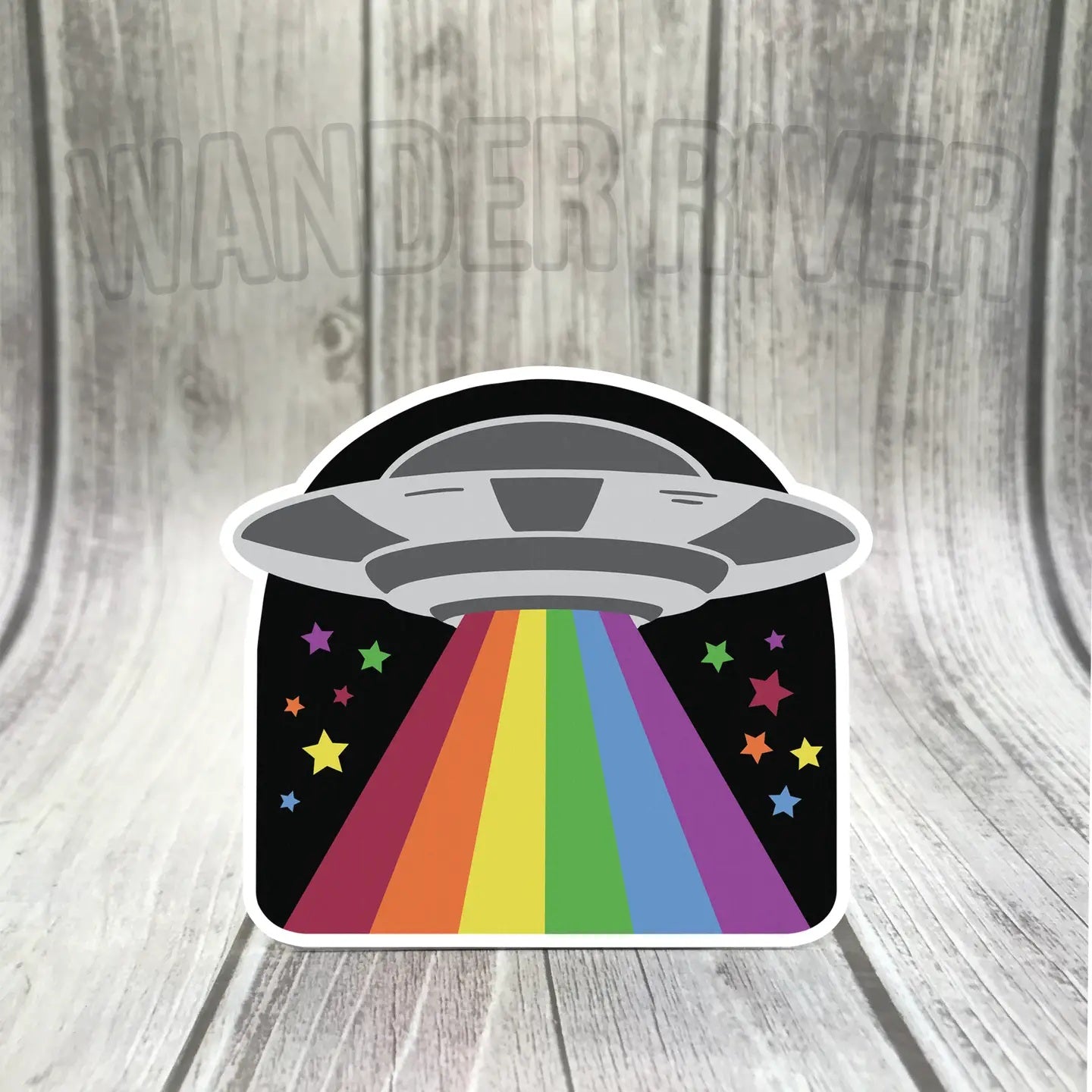 UFO Pride Beams Sticker