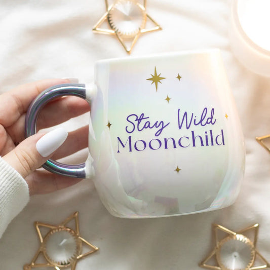 Stay Wild Moon Child Iridescent Celestial Mug