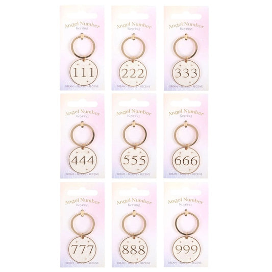 333 Angel Number Keyring