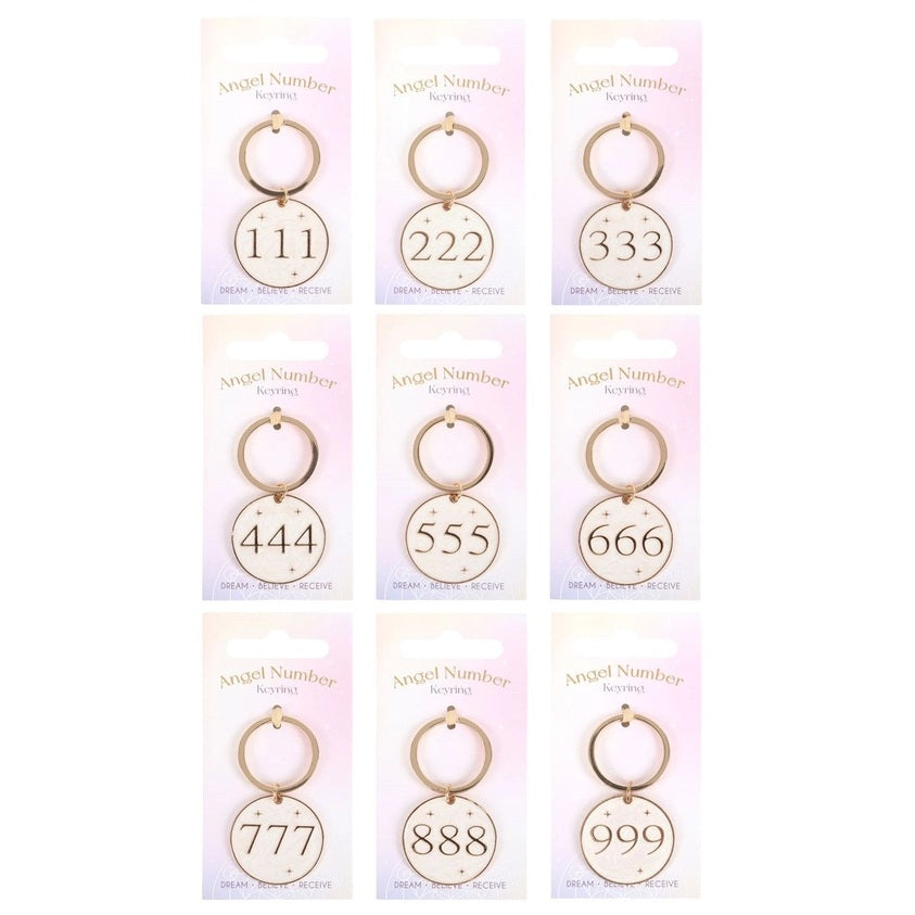 555 Angel Number Keyring