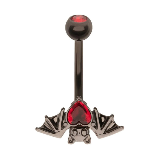 Upside Down Heart Bat Navel
