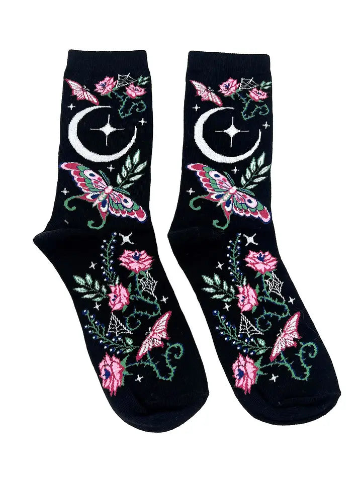 Enchanted Garden Luna Moth Socks