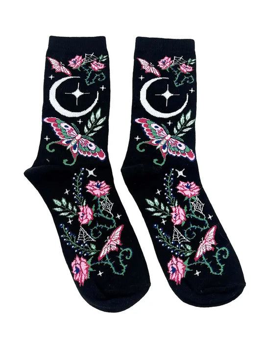 Enchanted Garden Luna Moth Socks