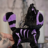 Ultra Violet Skelekitty Plush Keychain