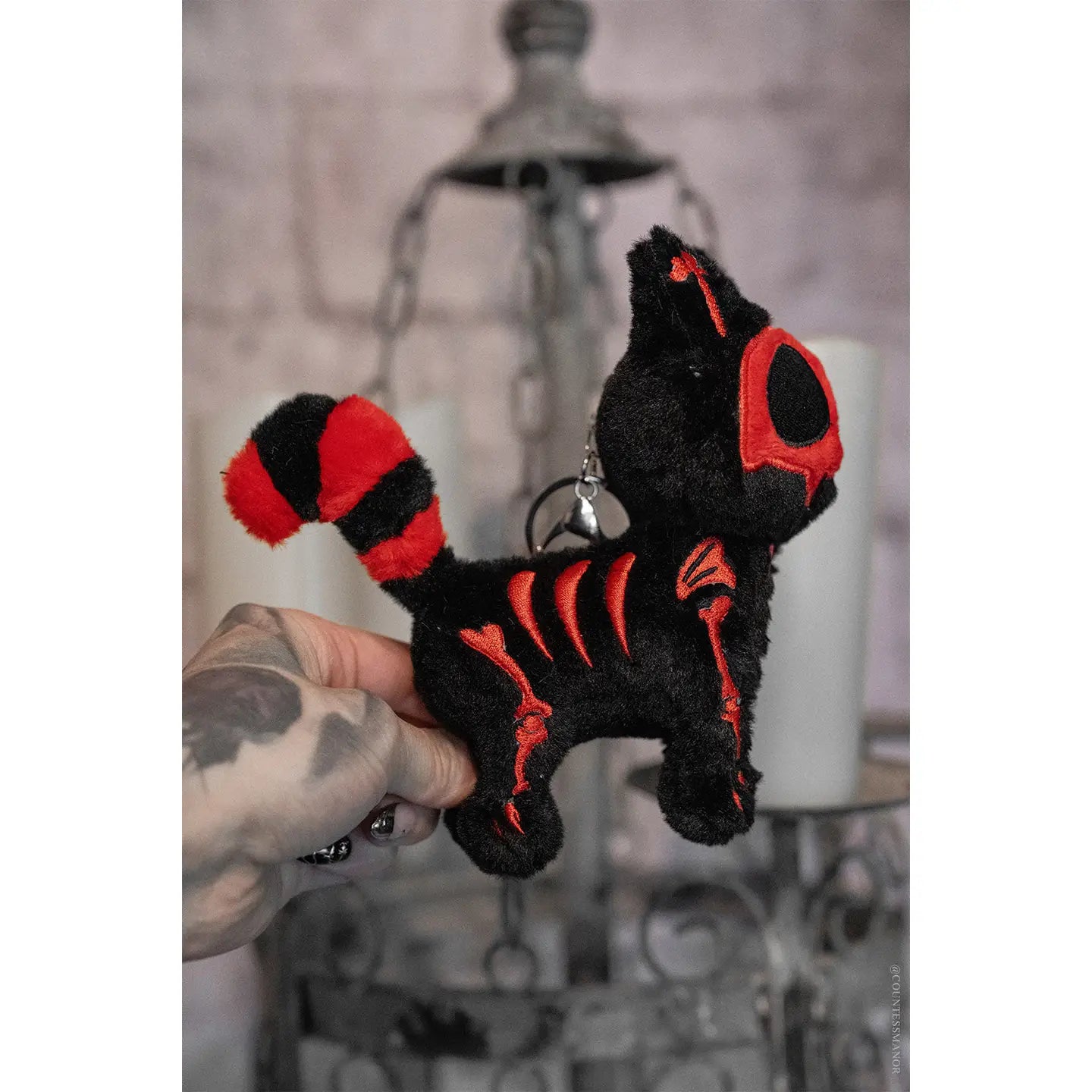 Blood Skelekitty Plush Keychain