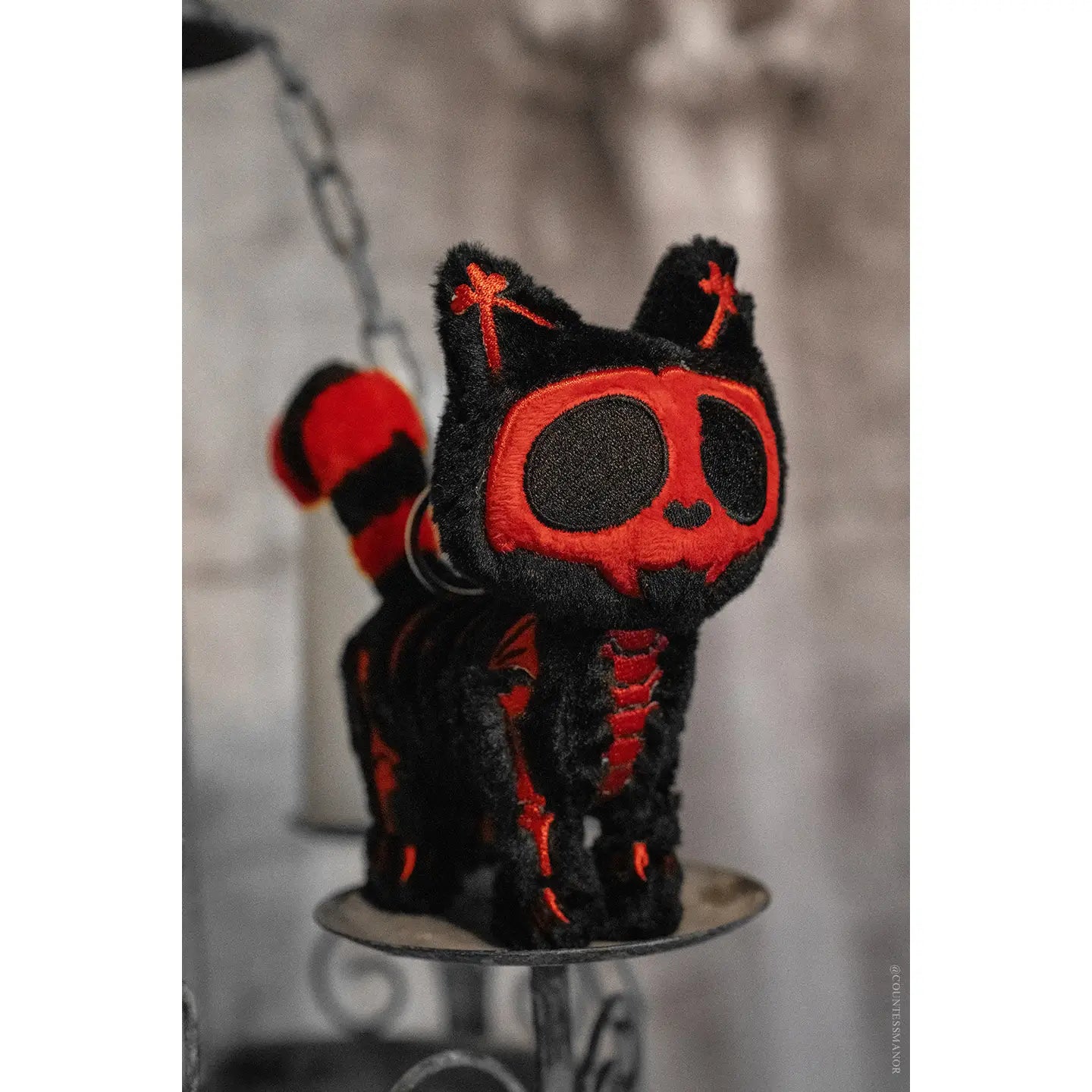 Blood Skelekitty Plush Keychain