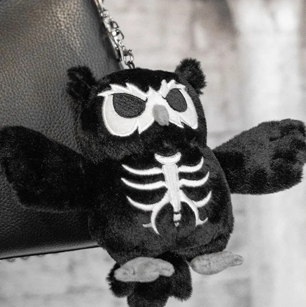 Skelehoot Owl Plush Keychain