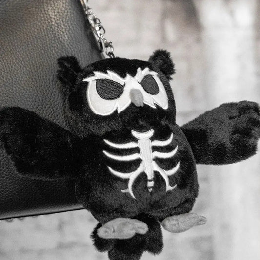 Skelehoot Owl Plush Keychain