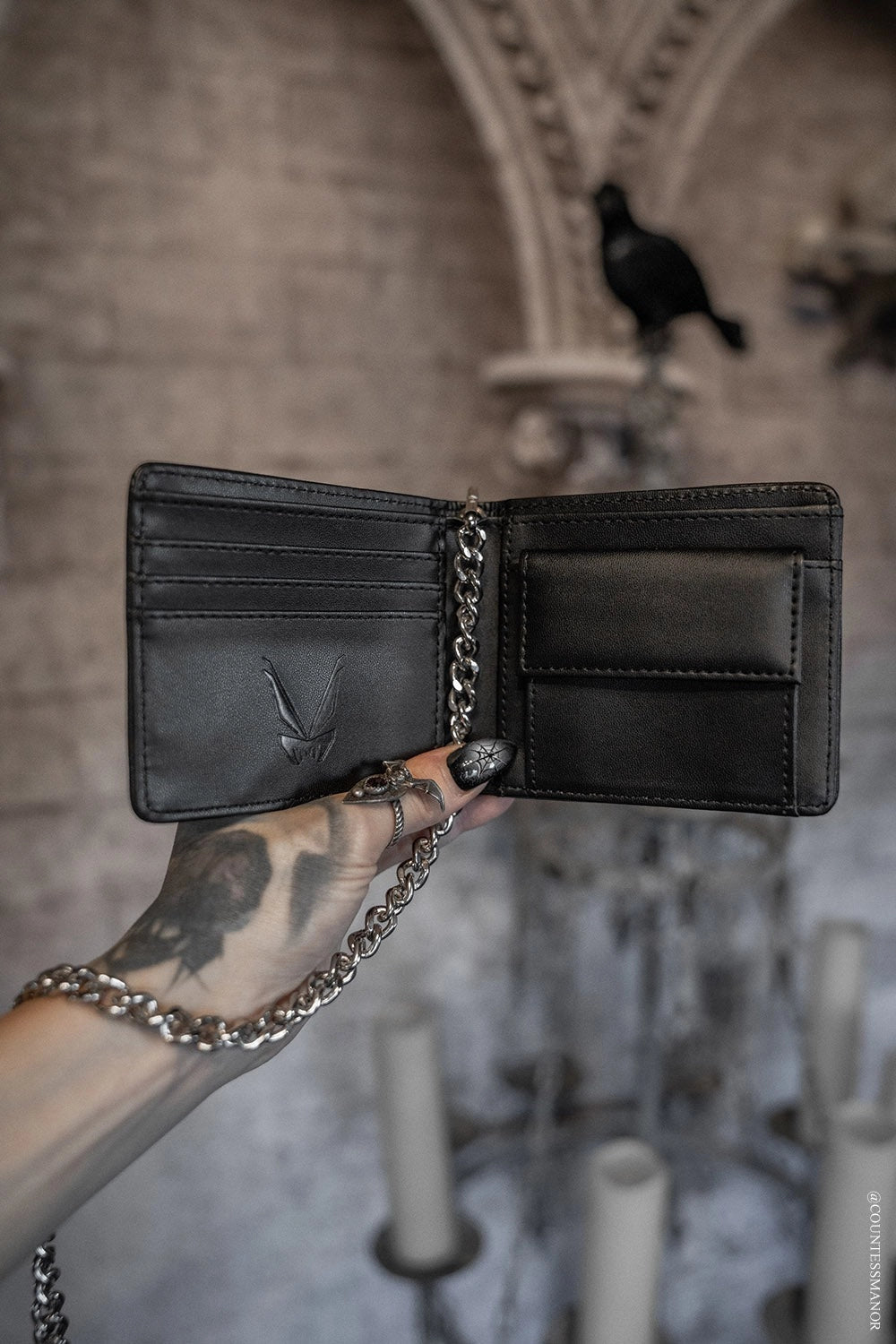 Haunted Mansion Bifold Wallet With Chain