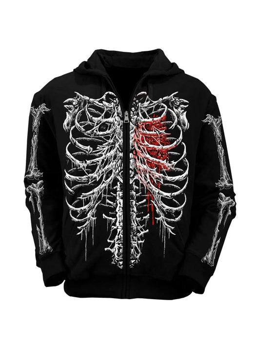 Bleeding Heart Skeleton Hoodie