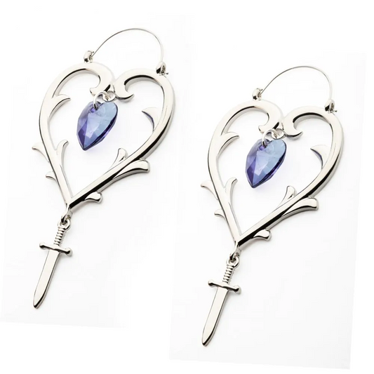 Vine Heart With Dagger Plug Hangers