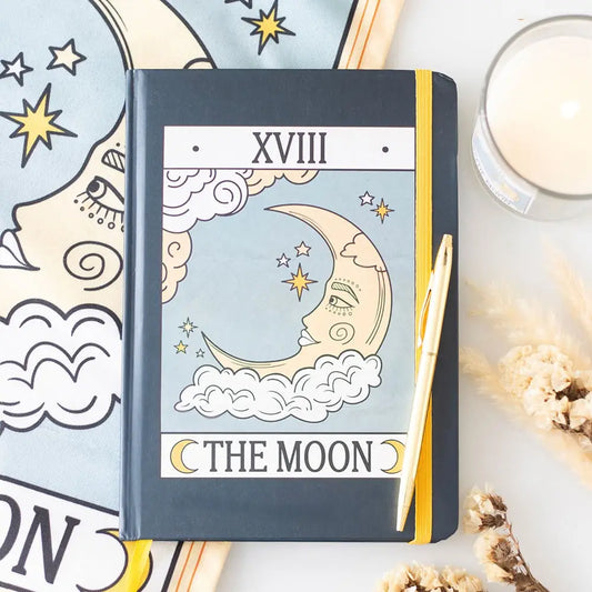 The Moon Vintage Tarot Card A5 Notebook