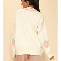 Varsity Strawberry Knit Cardigan