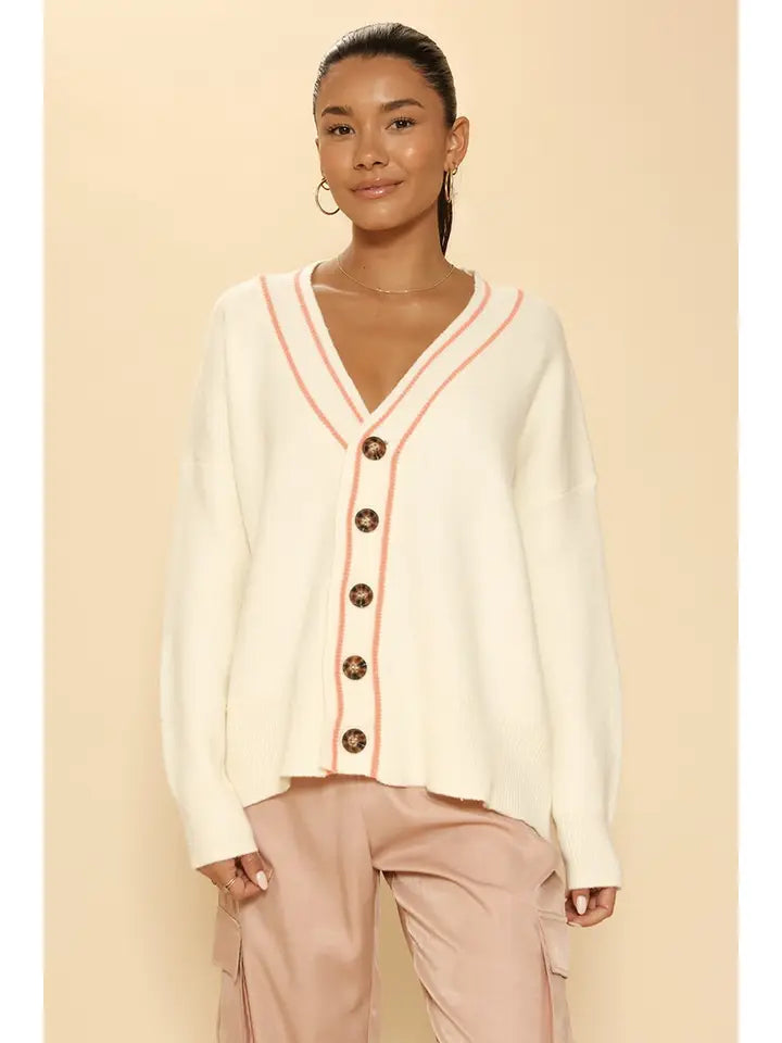 Varsity Strawberry Knit Cardigan