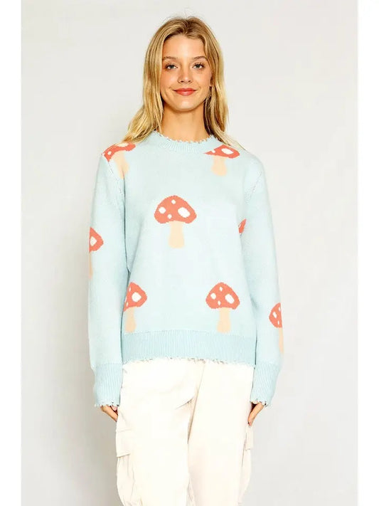 Mushroom Knit Sweater