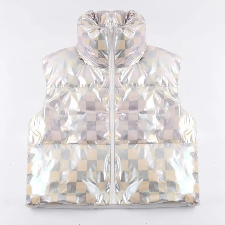 Metallic Puffer Vest