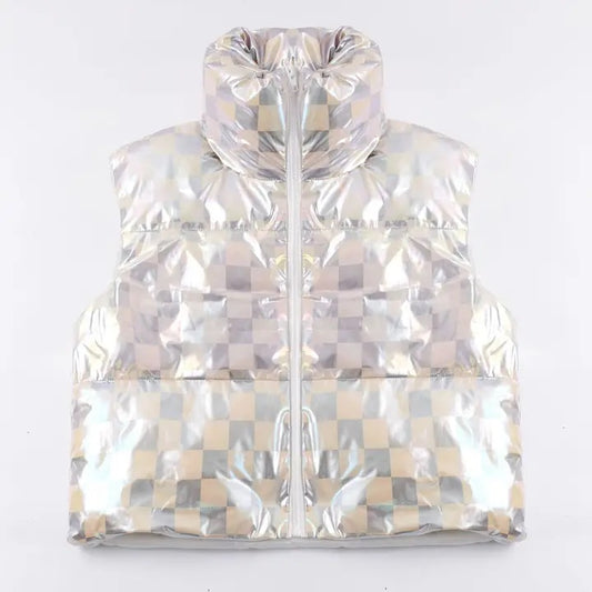 Metallic Puffer Vest
