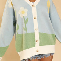 Flower Field Knit Cardigan