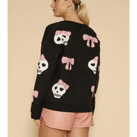 Halloween Knit Cardigan Black Multi