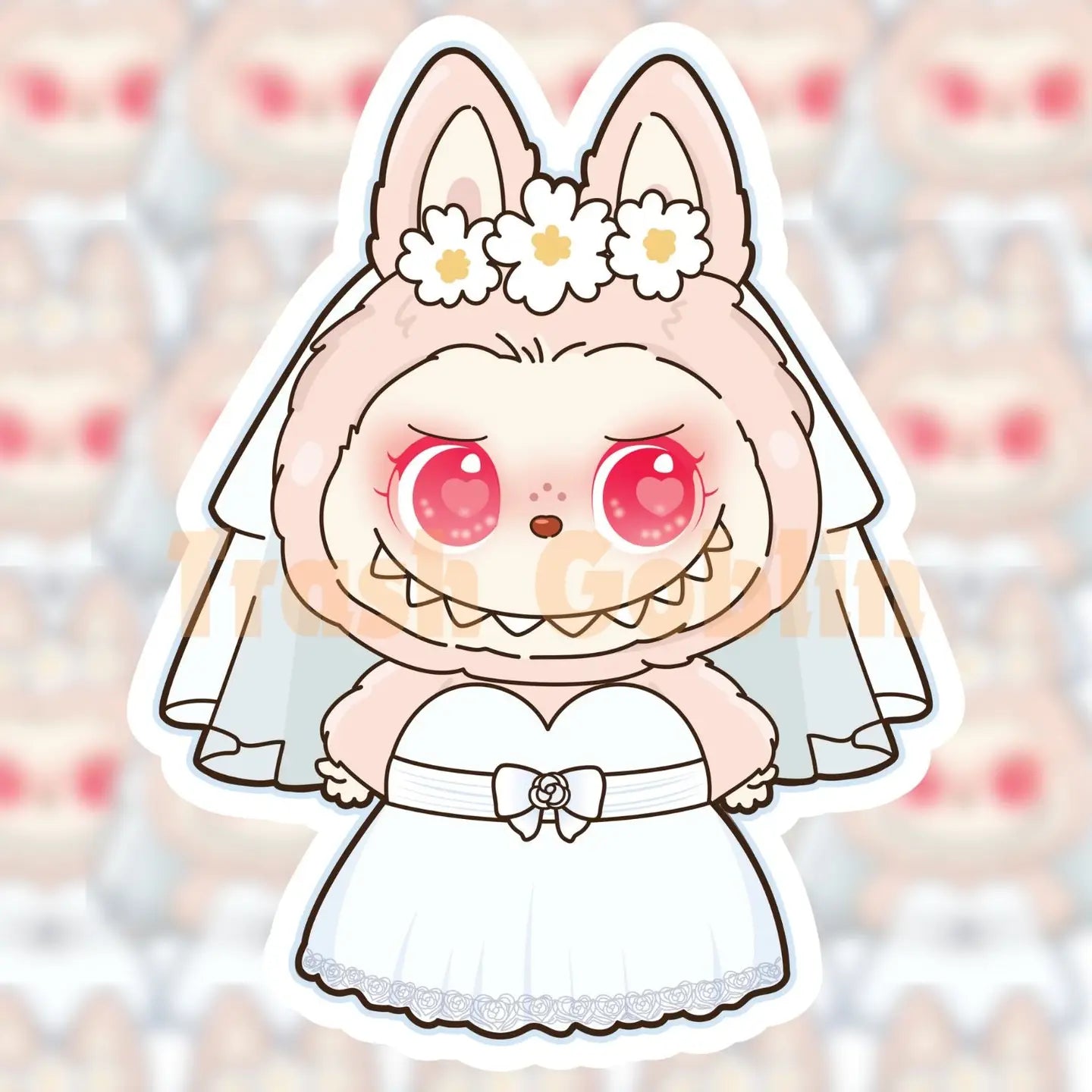 Wedding Dress Monster Sticker