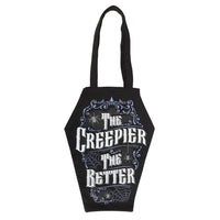Gothic The Creepier The Better Coffin Shaped Tote Bag