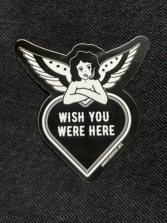 Wish You Were Here Angel Heart sticker