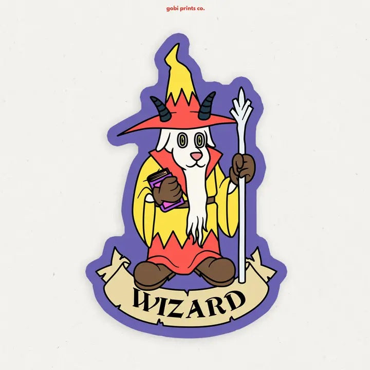 Wizard Dungeons And Dragons Vinyl Sticker
