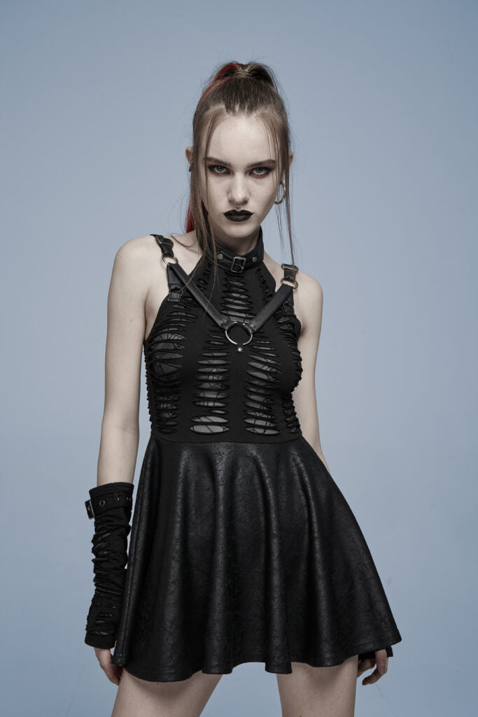Spliced Spider Web Dress