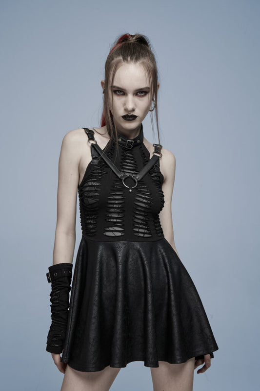 Spliced Spider Web Dress